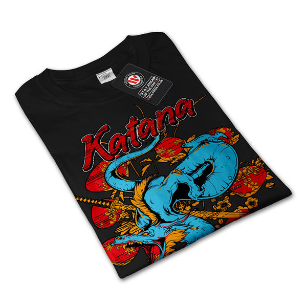 Katana Dragon Slayer Mens Long Sleeve T-Shirt