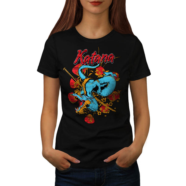 Katana Dragon Slayer Womens T-Shirt