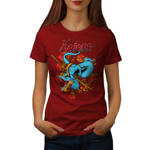 Katana Dragon Slayer Womens T-Shirt