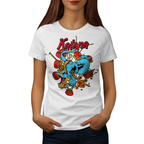 Katana Dragon Slayer Womens T-Shirt