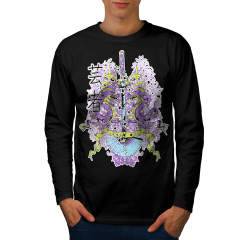 Chinese Dragon Sword Mens Long Sleeve T-Shirt