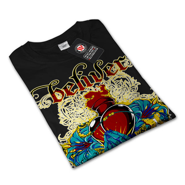 Believer Love Heart Mens Long Sleeve T-Shirt