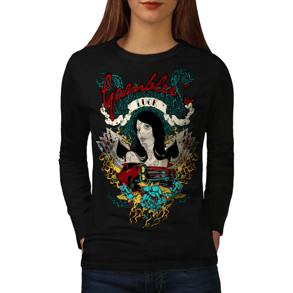 Gambler Beginner Luck Womens Long Sleeve T-Shirt