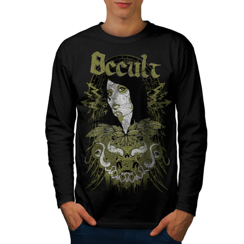 Occult Cult Lady Girl Mens Long Sleeve T-Shirt
