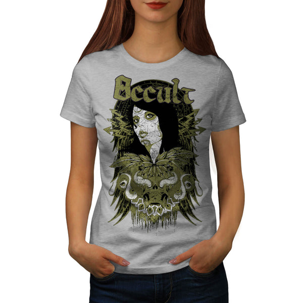Occult Cult Lady Girl Womens T-Shirt