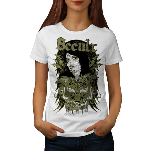 Occult Cult Lady Girl Womens T-Shirt