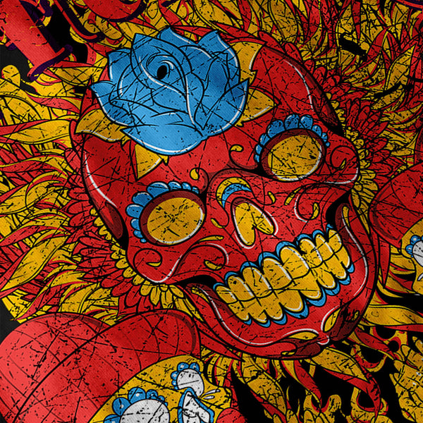 Muerte Lust Skull Hat Mens Long Sleeve T-Shirt
