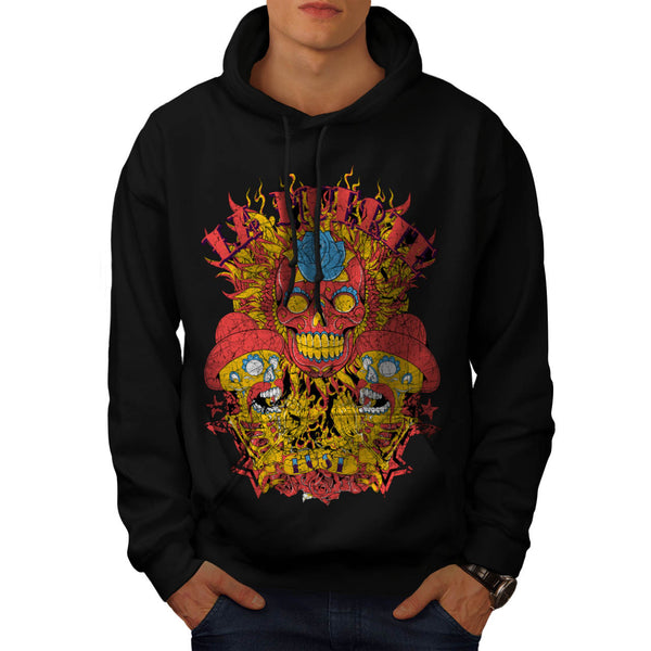 Muerte Lust Skull Hat Mens Hoodie