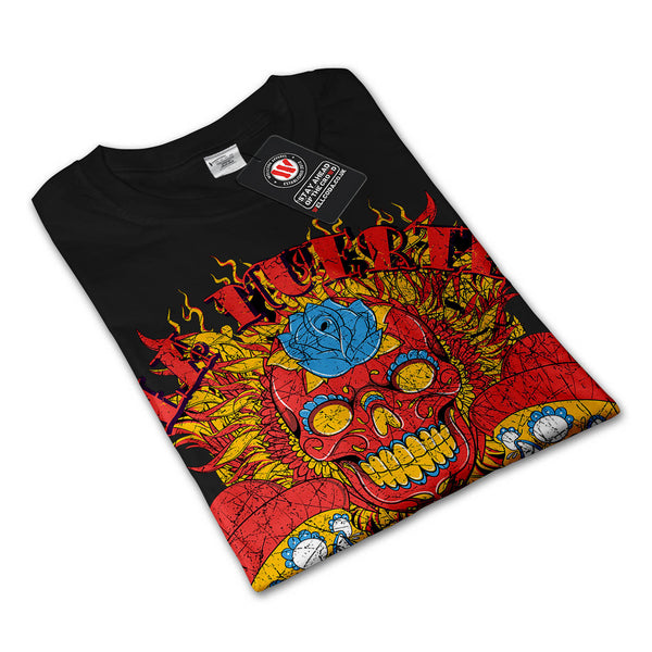Muerte Lust Skull Hat Mens Long Sleeve T-Shirt