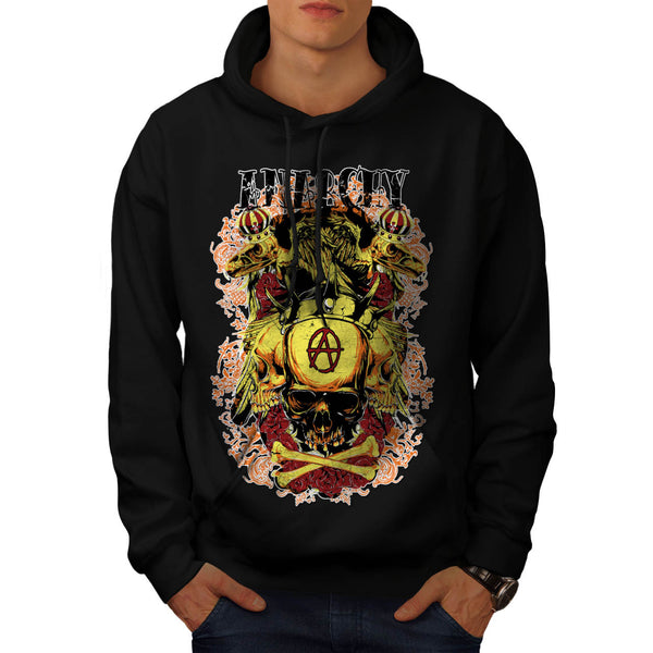 Anarchy Royal Skull Mens Hoodie