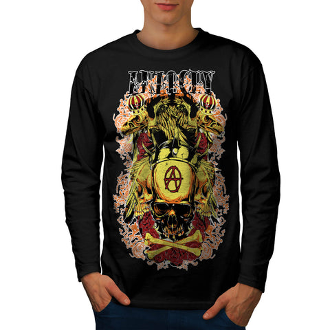Anarchy Royal Skull Mens Long Sleeve T-Shirt