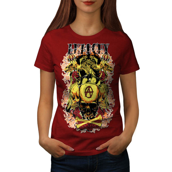 Anarchy Royal Skull Womens T-Shirt