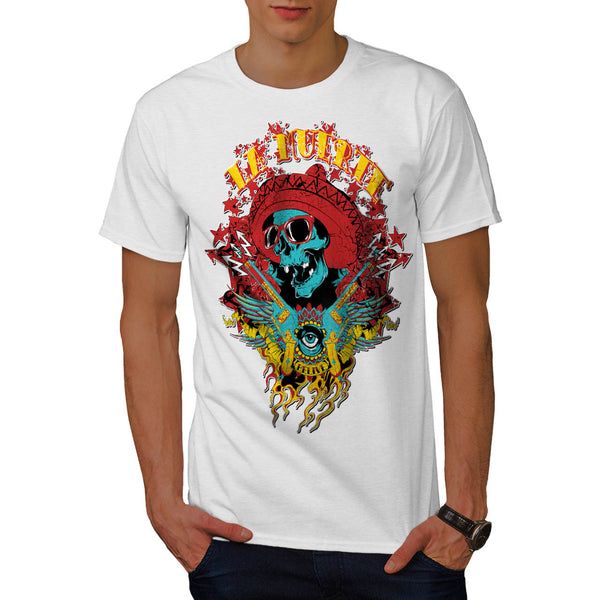 Mexico Skull Gun Life Mens T-Shirt