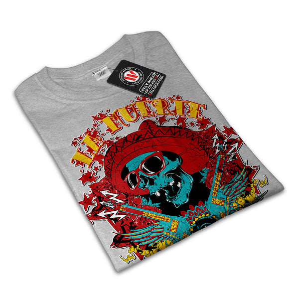 Mexico Skull Gun Life Womens T-Shirt