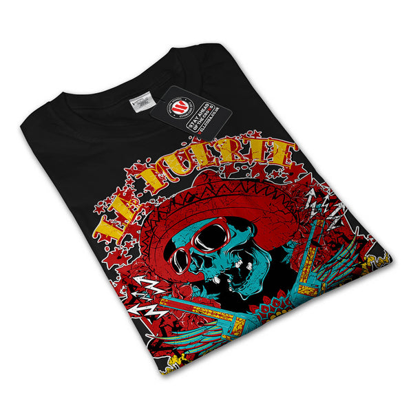 Mexico Skull Gun Life Mens Long Sleeve T-Shirt