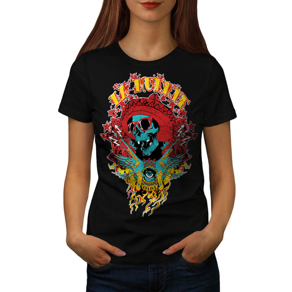 Mexico Skull Gun Life Womens T-Shirt