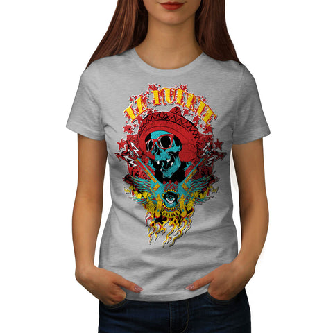 Mexico Skull Gun Life Womens T-Shirt