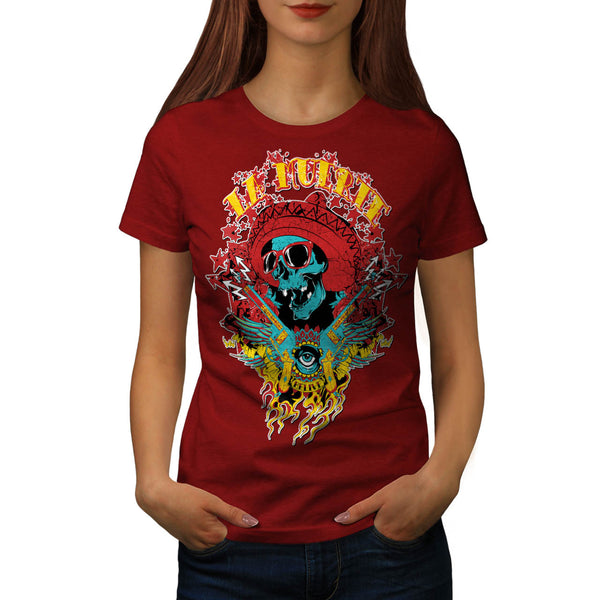 Mexico Skull Gun Life Womens T-Shirt