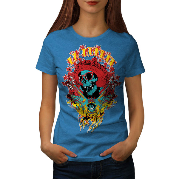 Mexico Skull Gun Life Womens T-Shirt