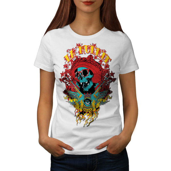 Mexico Skull Gun Life Womens T-Shirt