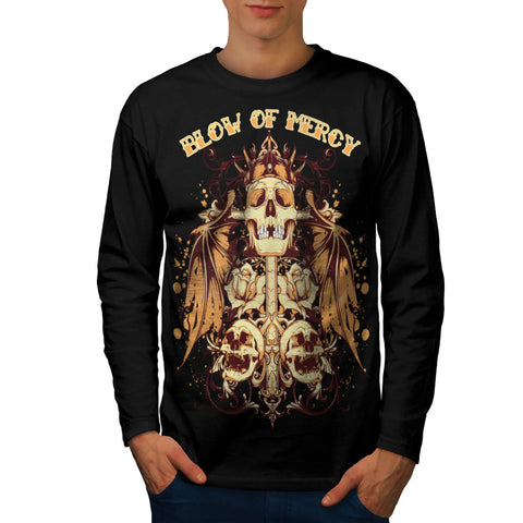 Blow Of Mercy Skull Mens Long Sleeve T-Shirt