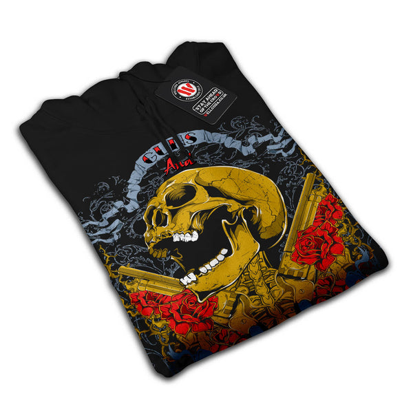 Guns And Roses Skull Mens Hoodie