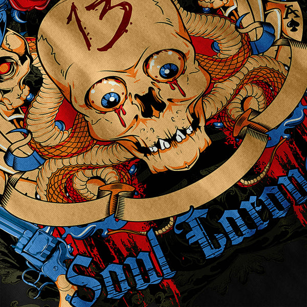 Soul Carousel Skull Mens Long Sleeve T-Shirt