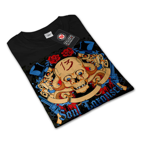 Soul Carousel Skull Mens Long Sleeve T-Shirt