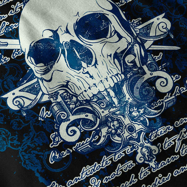 Death Skull Script Mens Long Sleeve T-Shirt
