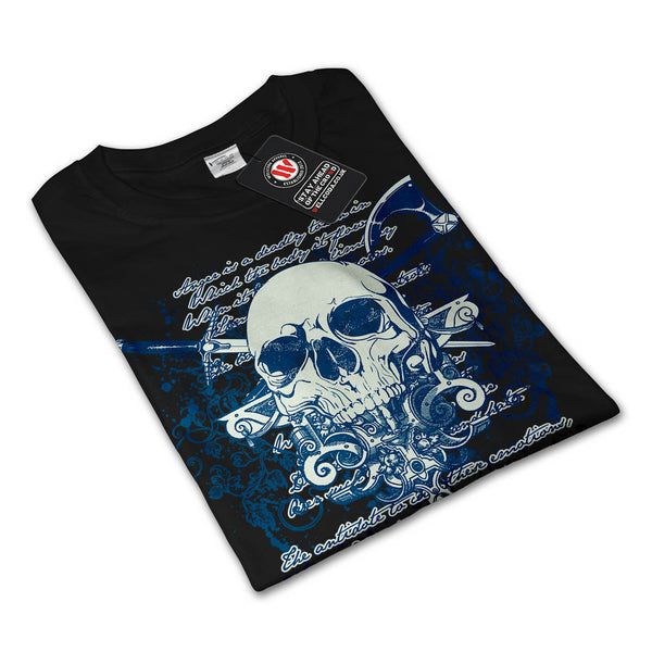 Death Skull Script Mens Long Sleeve T-Shirt