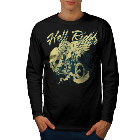 Hell Rider Biker Life Mens Long Sleeve T-Shirt
