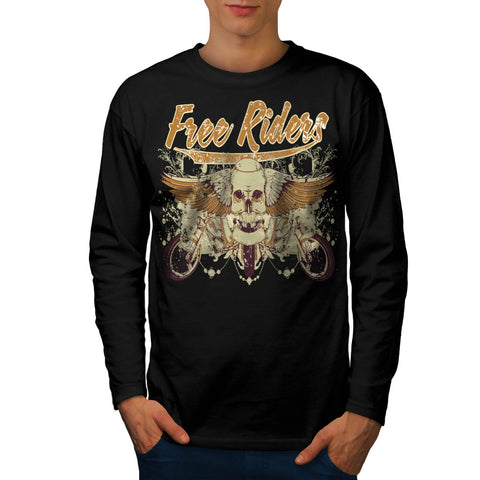 Free Rider Bike Gang Mens Long Sleeve T-Shirt