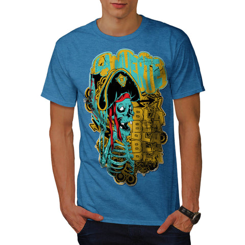 Pirate Skull Ghost Mens T-Shirt