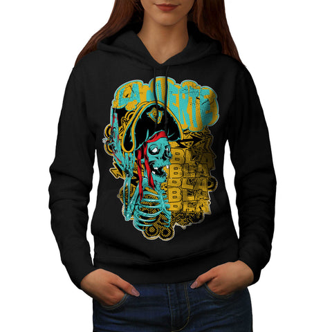 Pirate Skull Ghost Womens Hoodie