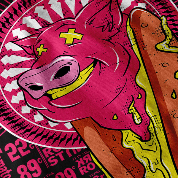 Junk Food Hot Dog Pig Womens Hoodie