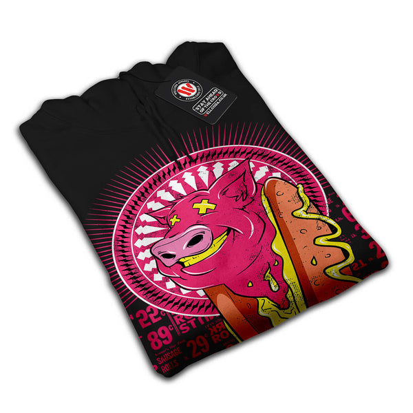 Junk Food Hot Dog Pig Womens Hoodie