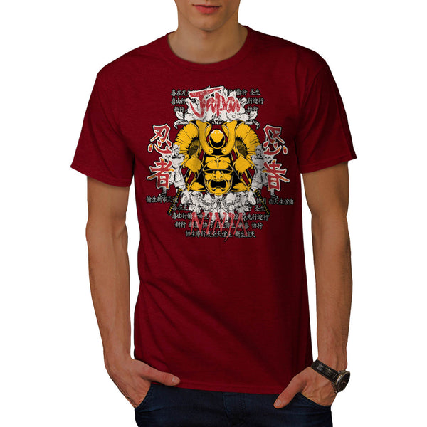 Japan Warrior Mask Mens T-Shirt