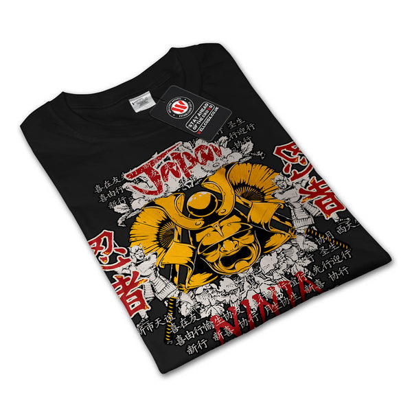 Japan Warrior Mask Mens Long Sleeve T-Shirt