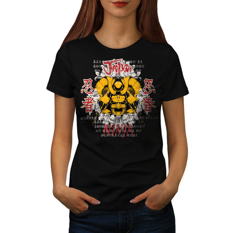 Japan Warrior Mask Womens T-Shirt