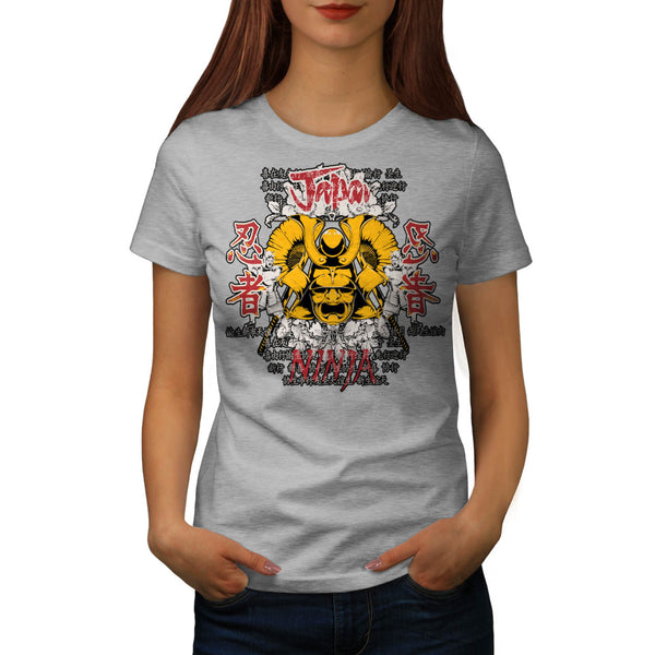 Japan Warrior Mask Womens T-Shirt