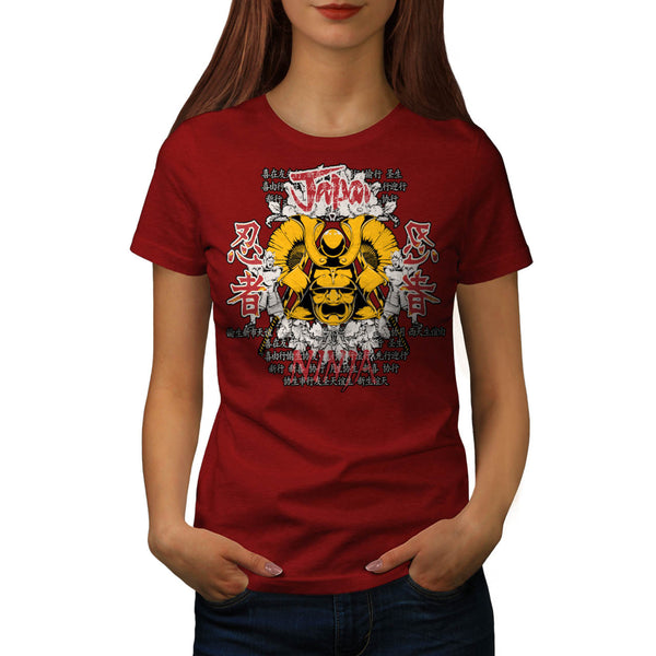 Japan Warrior Mask Womens T-Shirt
