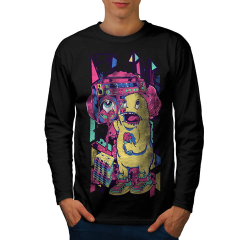 Furry Animal Alien Mens Long Sleeve T-Shirt