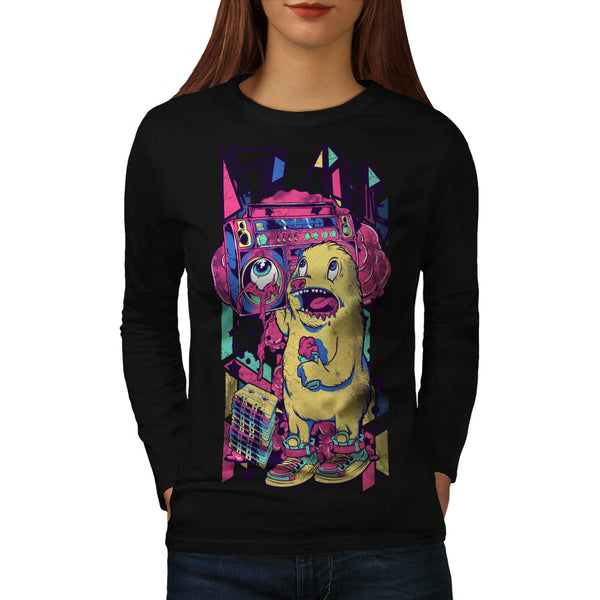 Furry Animal Alien Womens Long Sleeve T-Shirt