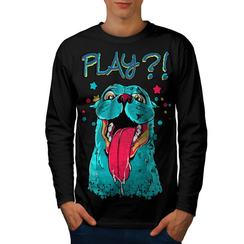 Play Dog Puppy Love Mens Long Sleeve T-Shirt