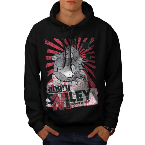 Angry Face Smiley Mens Hoodie