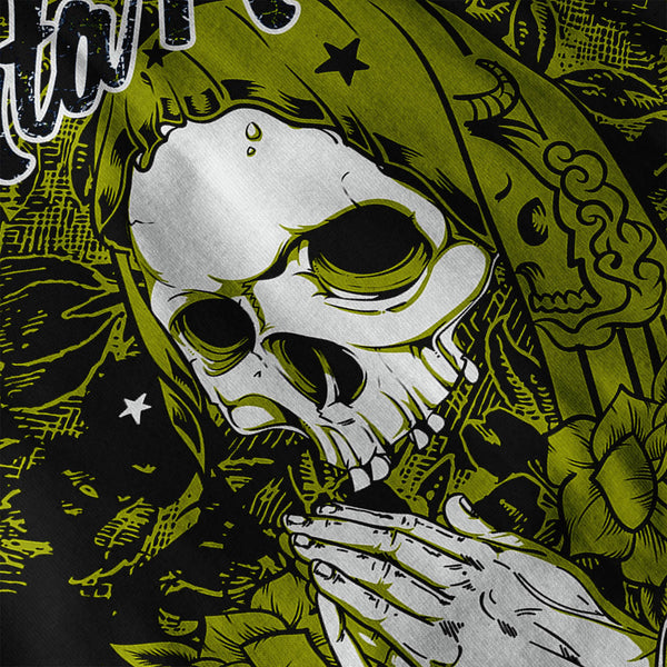 Santa Muerte Skull Mens Long Sleeve T-Shirt