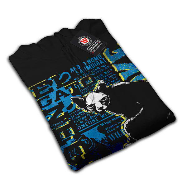 Gato Negro Black Cat Mens Hoodie