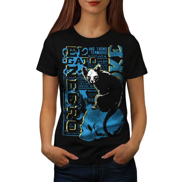 Gato Negro Black Cat Womens T-Shirt