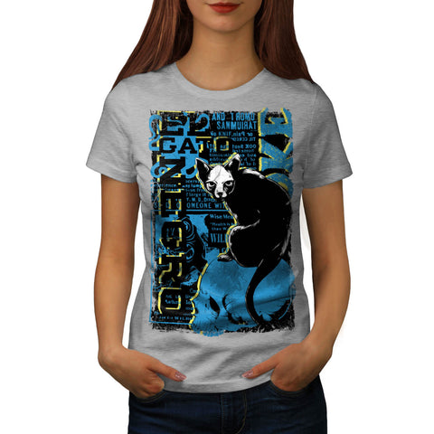 Gato Negro Black Cat Womens T-Shirt