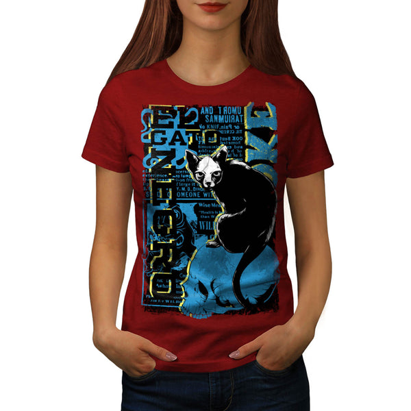 Gato Negro Black Cat Womens T-Shirt